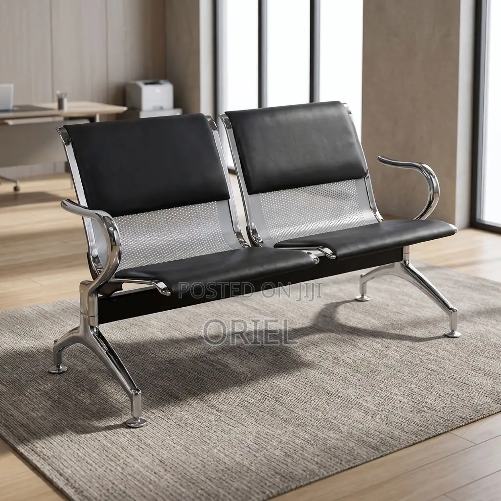 Office Bench : Two-Seater Upholstered Office Bench