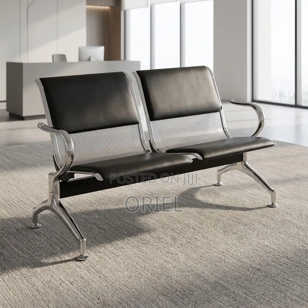 Office Bench : Two-Seater Upholstered Office Bench