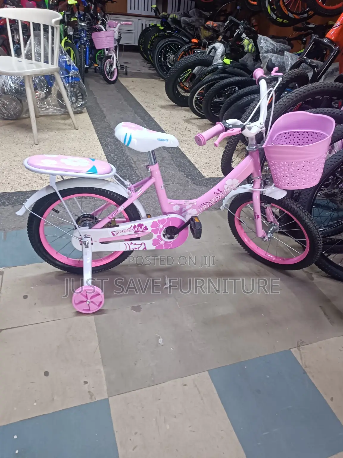 Bicycle Size 16 Inch for Girls With Training Wheels, Front Basket