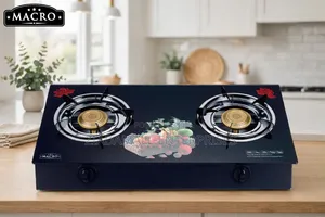 Macro Glass Top Gas Burner GA-004 - 2 Burner - New