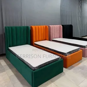 Modern 4x6 Upholstered Beds (VelvetMocket) – Multiple Colors Available