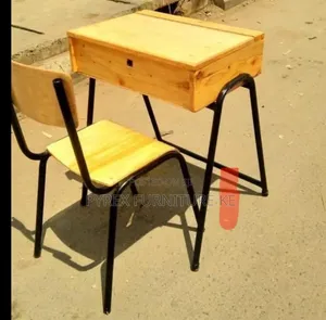 Single Student Desk With Chair Set
