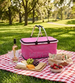Insulated , Foldable Practical Size Picnic Basket