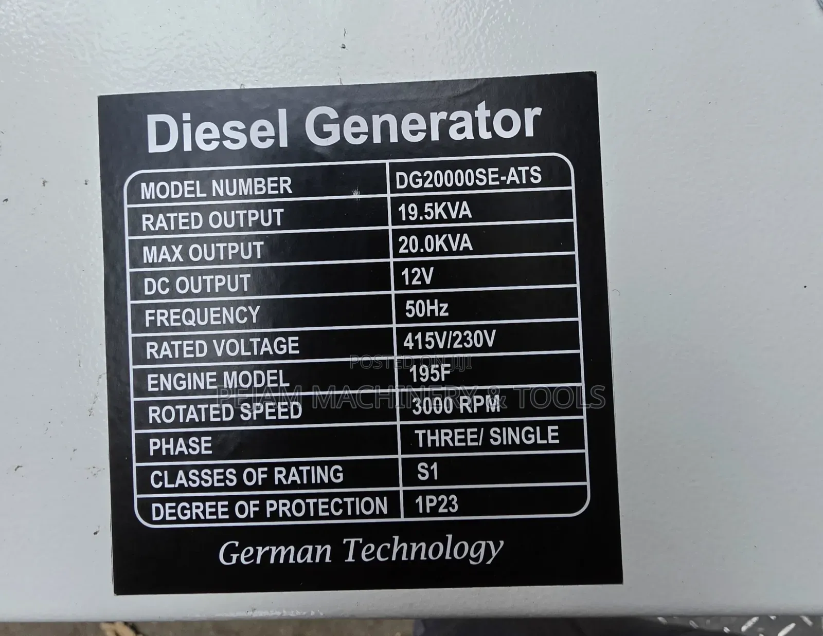 Pulsar Germany 20kva Aircooled Silent Diesel Generator Automatic Dual