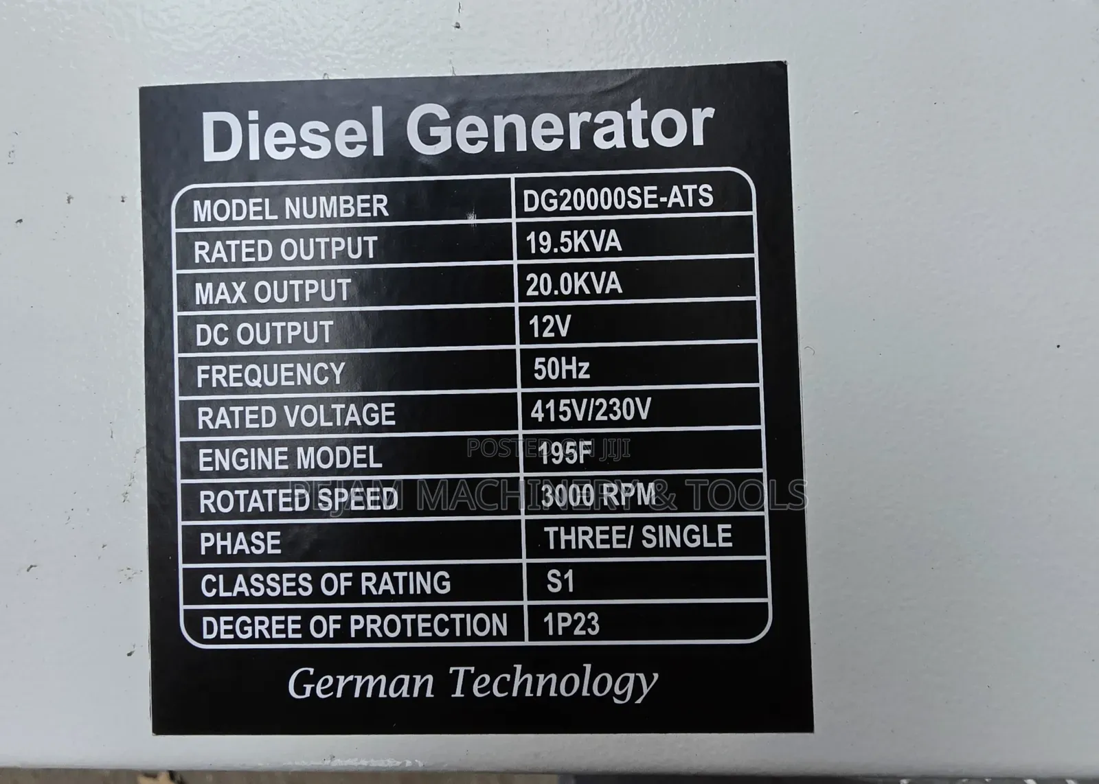 Pulsar Germany 20kva Aircooled Silent Diesel Generator Automatic Dual