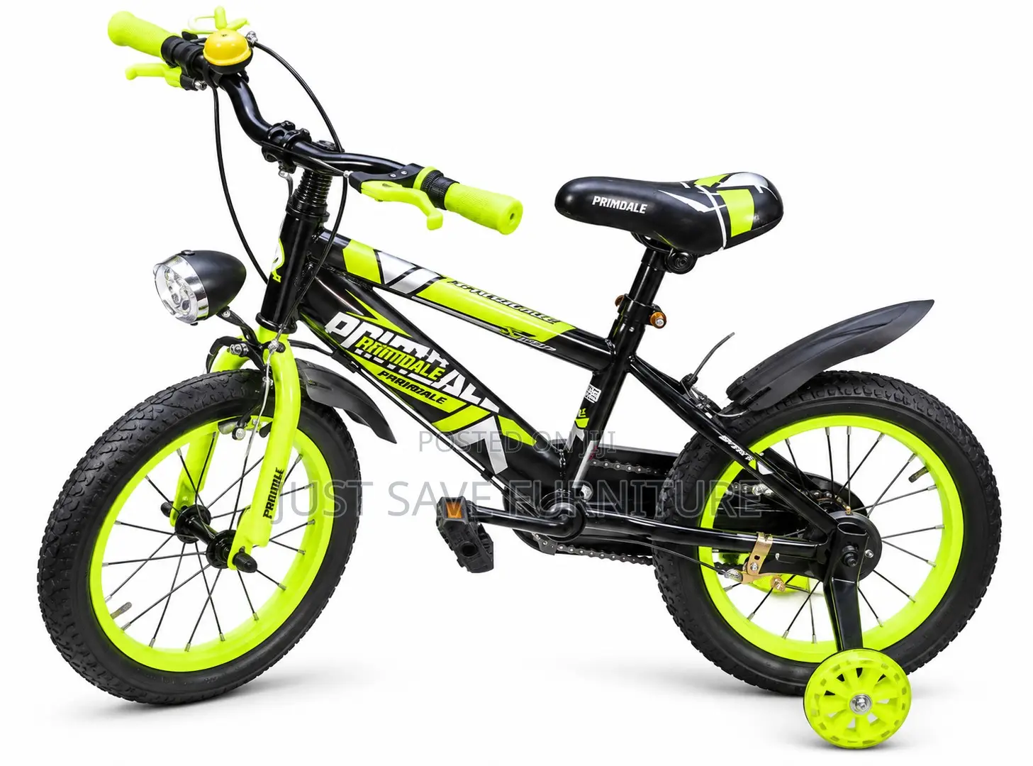 PRIMDALE 16 Inch Kids Bicycle With Training Wheels, Front Light
