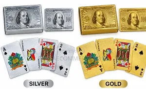 Plastic Waterproof Money Inspired Pocker Playing Cards