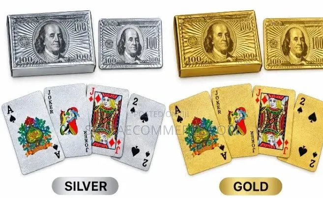 Plastic Waterproof Money Inspired Pocker Playing Cards