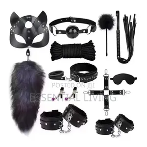 12-Piece BDSM Bondage Restraint Set, Adult Sex Toys, Plush and Leather