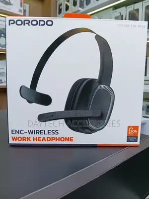 Porodo ENC-Wireless Work Headphone (Model: PD-MHDMP-BK)