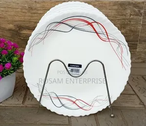 Set of 6 Luminarc Wolgan Red Plates