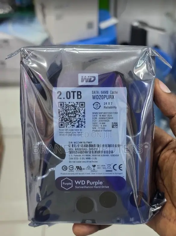 Western Digital WD 2TB Purple Surveillance Hard Disk Drive - 5400 RPM