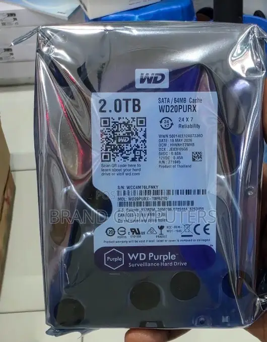 New Western Digital WD Purple 2TB Surveillance Hard Disk