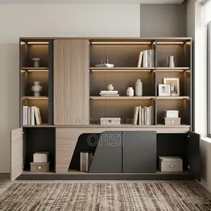 Storage Cabinet; Modern Executive Office Wall Unit