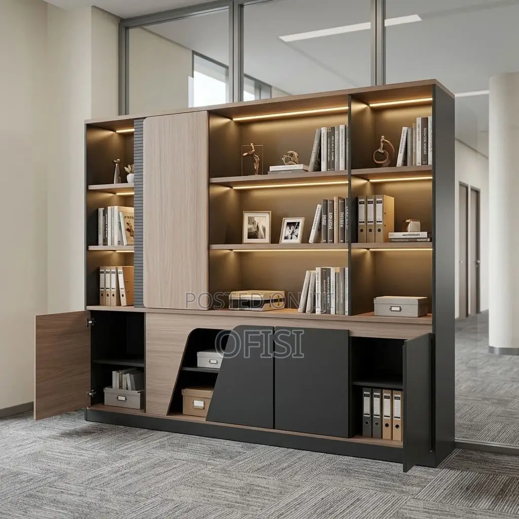 Storage Cabinet; Modern Executive Office Wall Unit