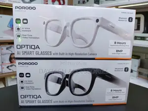 Porodo OPTIQA AI-powered Smart Glasses With an 8MP Camera.