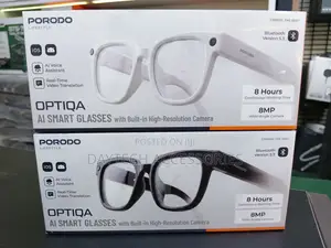 Porodo OPTIQA AI-powered Smart Glasses With an 8MP Camera.