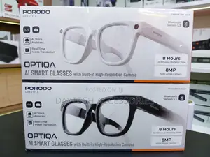 Porodo OPTIQA AI-powered Smart Glasses With an 8MP Camera.