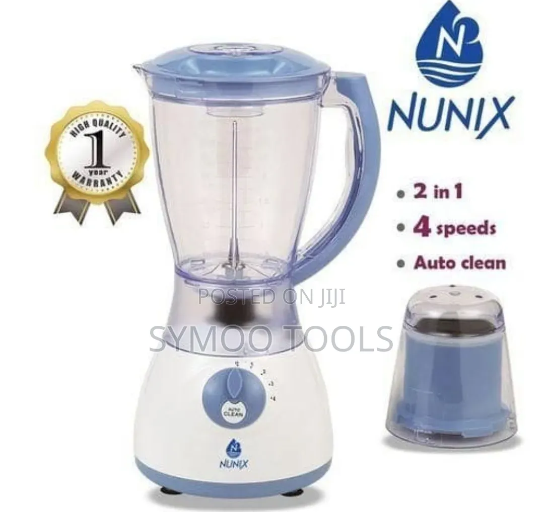 Nunix 2-in-1 Countertop Blender and Grinder