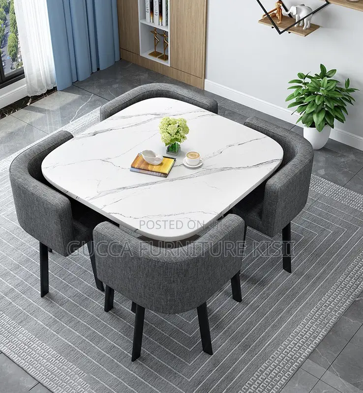 4 Seater Square Compact Home Dining Set