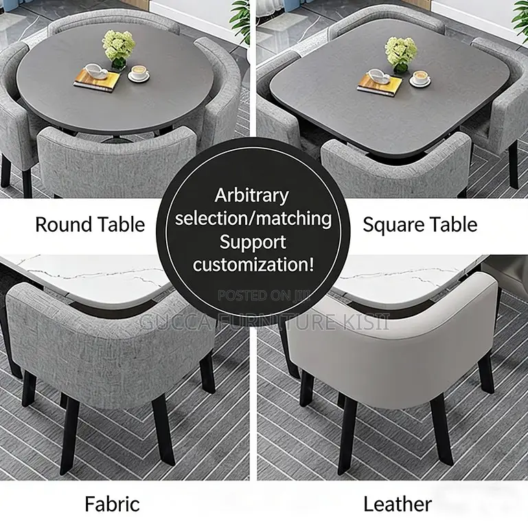 4 Seater Square Compact Home Dining Set