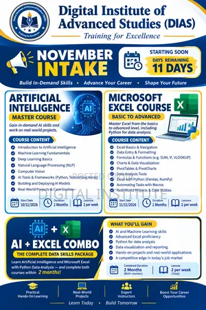 MICROSOFT EXCEL - BASIC TO ADVANCED & Artificial Intelligence Course