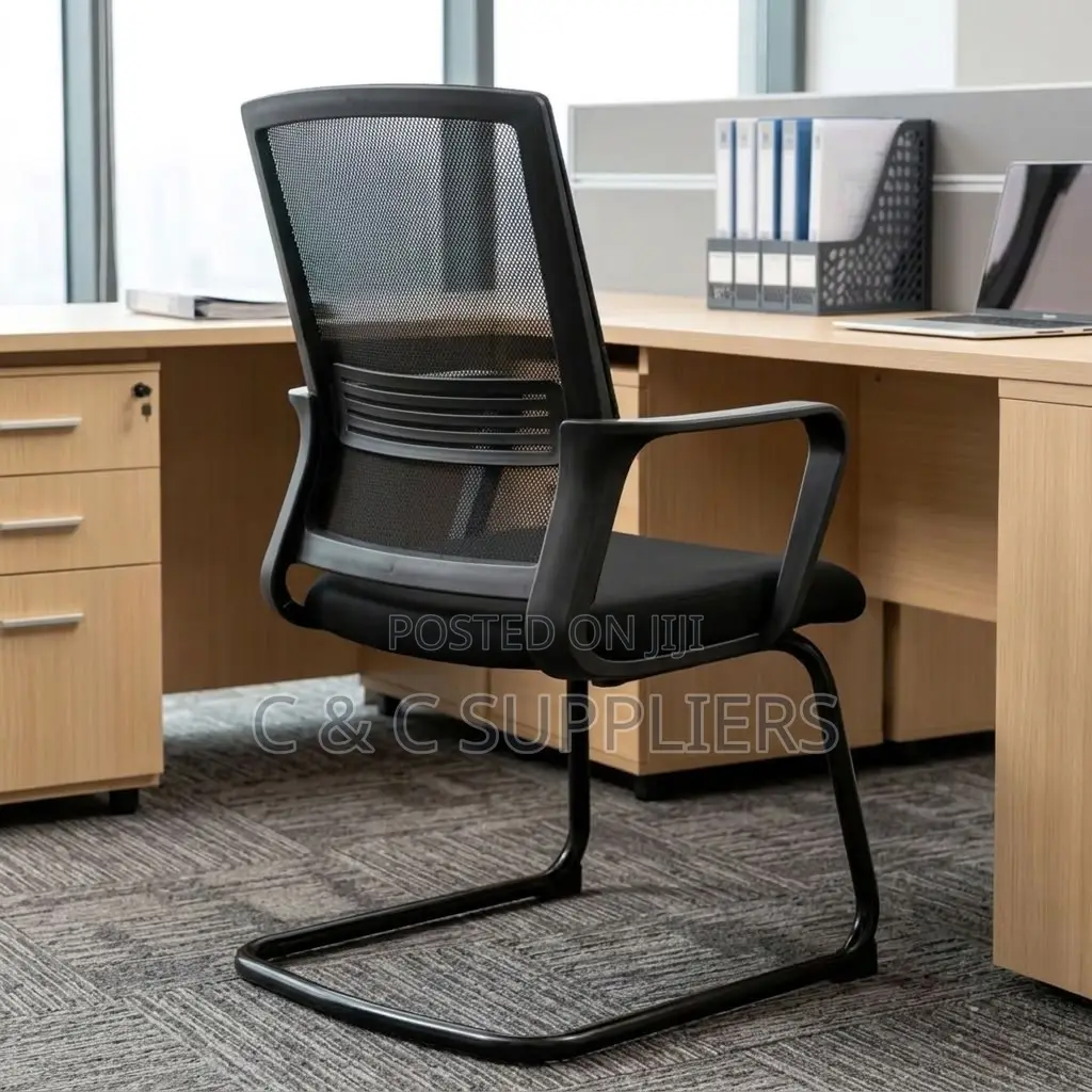 Ergonomic Medium-Back Mesh Meeting Chair.