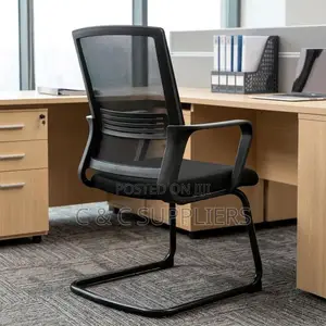 Ergonomic Medium-Back Mesh Meeting Chair.
