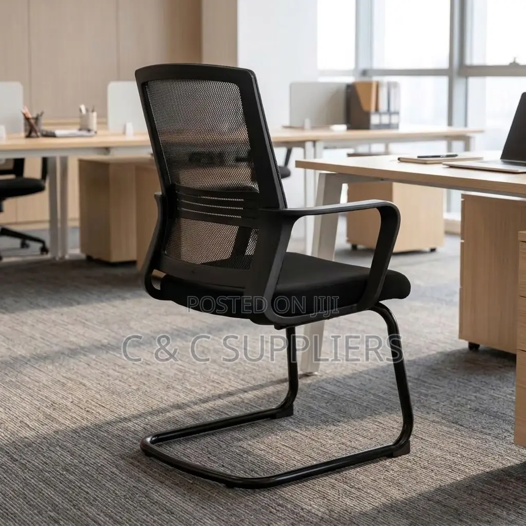Ergonomic Medium-Back Mesh Meeting Chair.