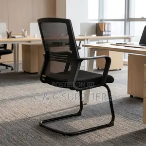 Ergonomic Medium-Back Mesh Meeting Chair.