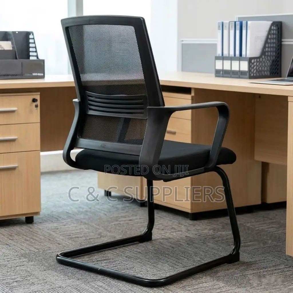 Ergonomic Medium-Back Mesh Meeting Chair.