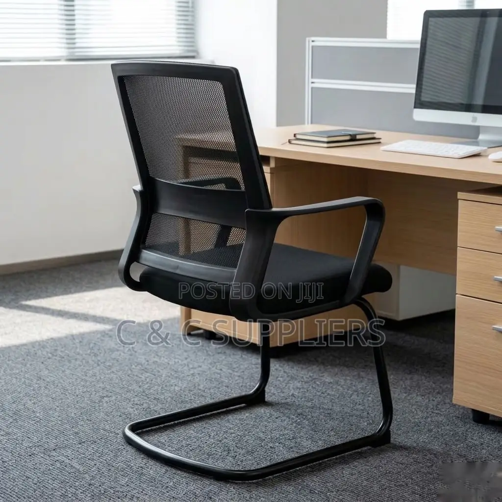 Ergonomic Medium-Back Mesh Meeting Chair.