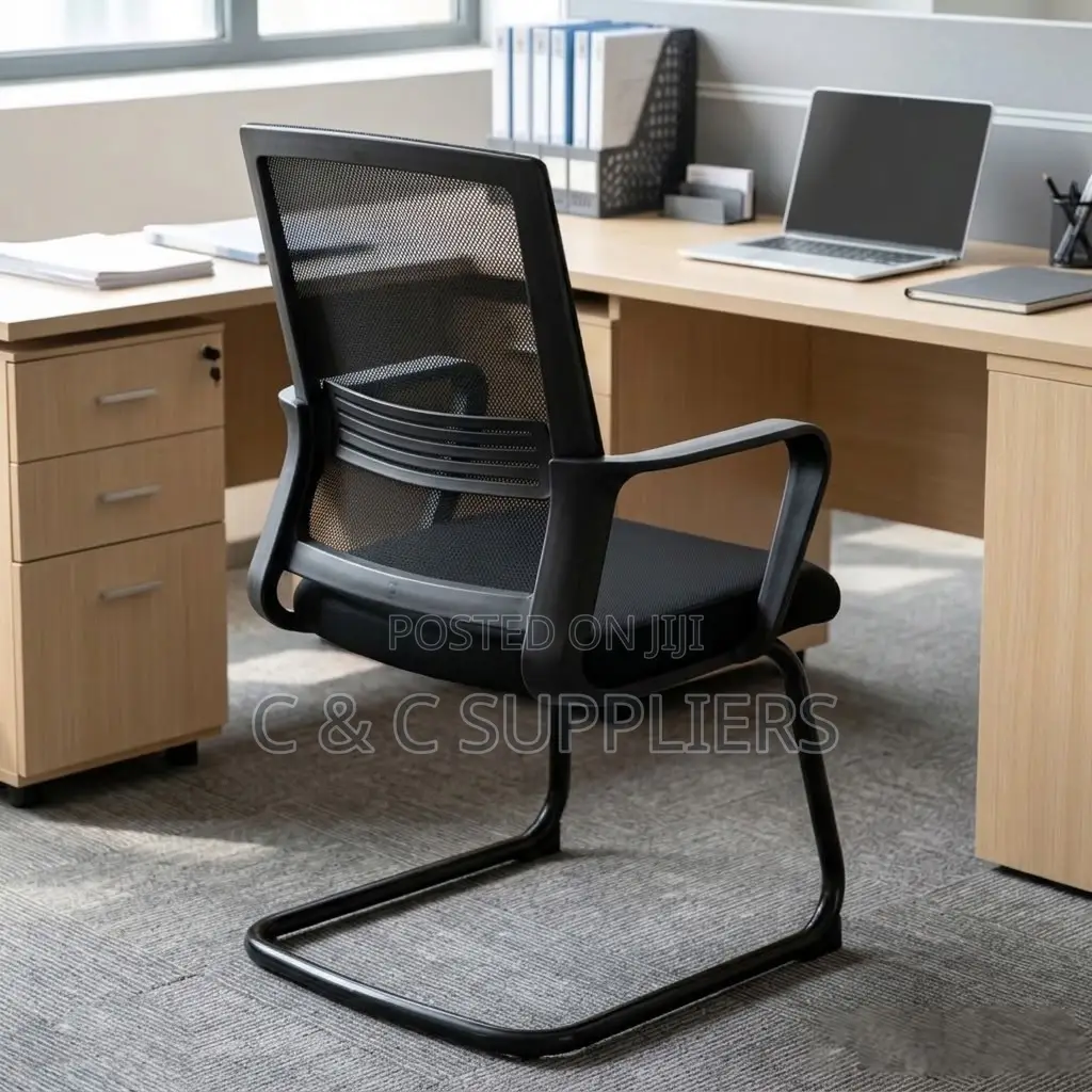 Ergonomic Medium-Back Mesh Meeting Chair.