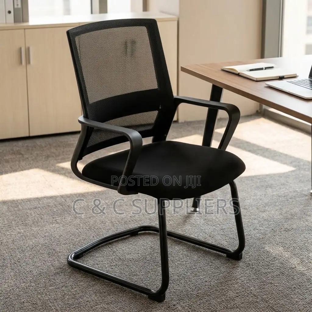 Ergonomic Medium-Back Mesh Meeting Chair.