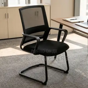 Ergonomic Medium-Back Mesh Meeting Chair.