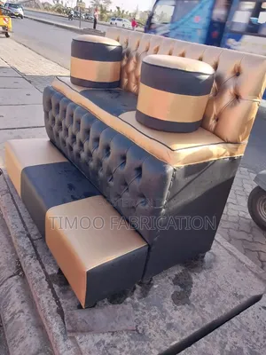 Pedicure Gold and Black Leather Chair