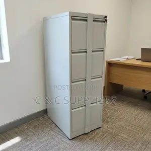 4-Drawer Metal File Cabinet With Bar