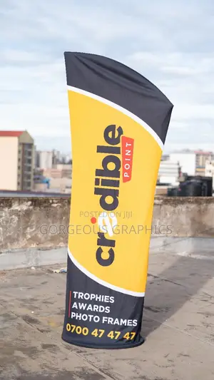 Branded Fabric Pillar/ Wave Stand
