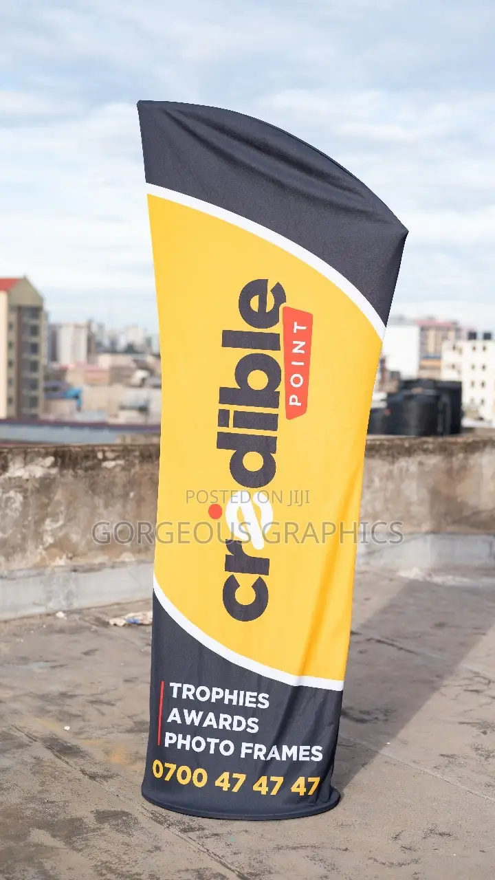Branded Fabric Pillar/ Wave Stand
