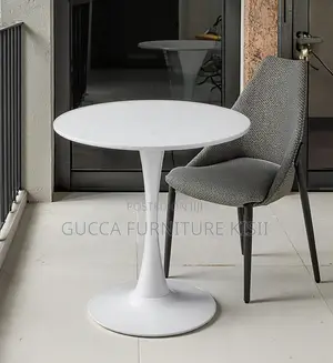 4 Seater White Eames Home Dining Round Table