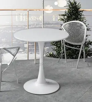 4 Seater White Eames Home Dining Round Table