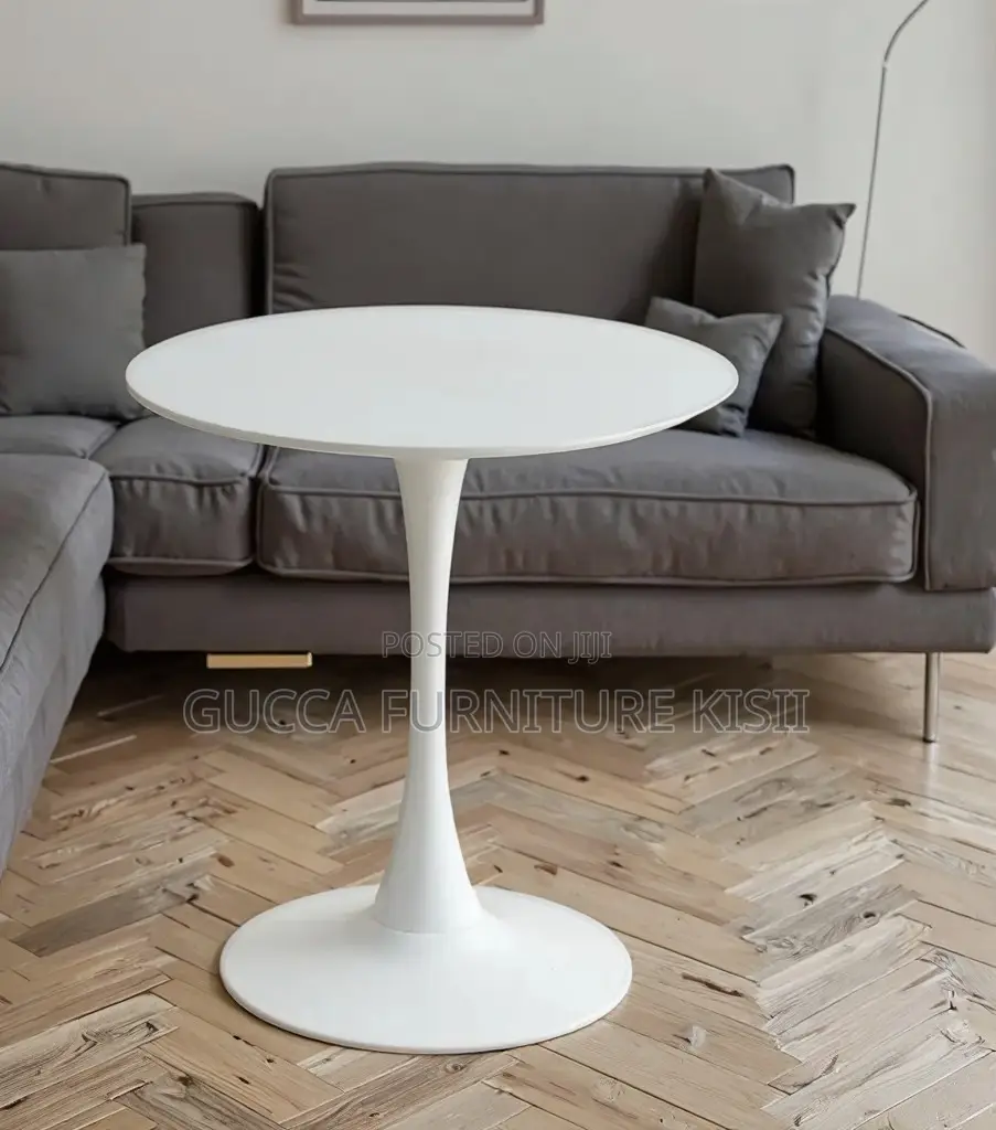 4 Seater White Eames Home Dining Round Table