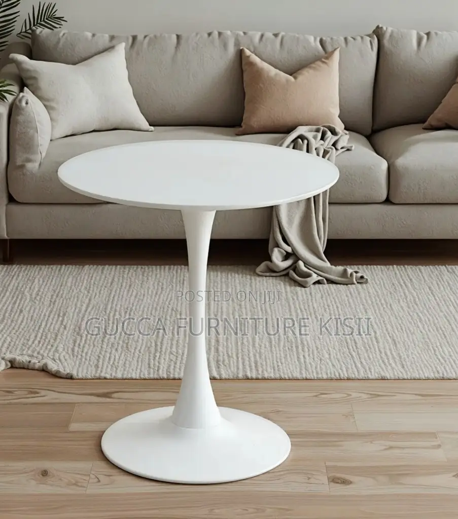 4 Seater White Eames Home Dining Round Table