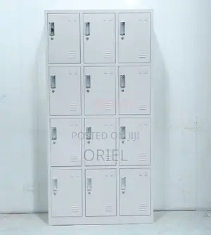 12-Compartment Office Storage Cabinet – Secure Institutional Lockers