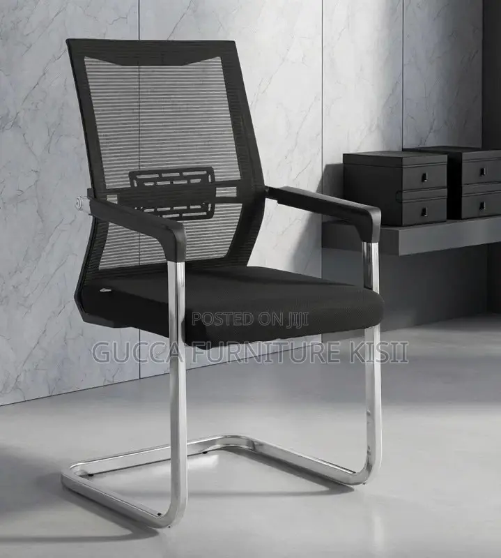 Mesh Visitor's Midback Chair With Cantilever Base