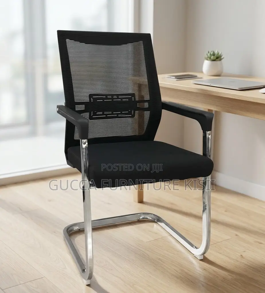 Mesh Visitor's Midback Chair With Cantilever Base