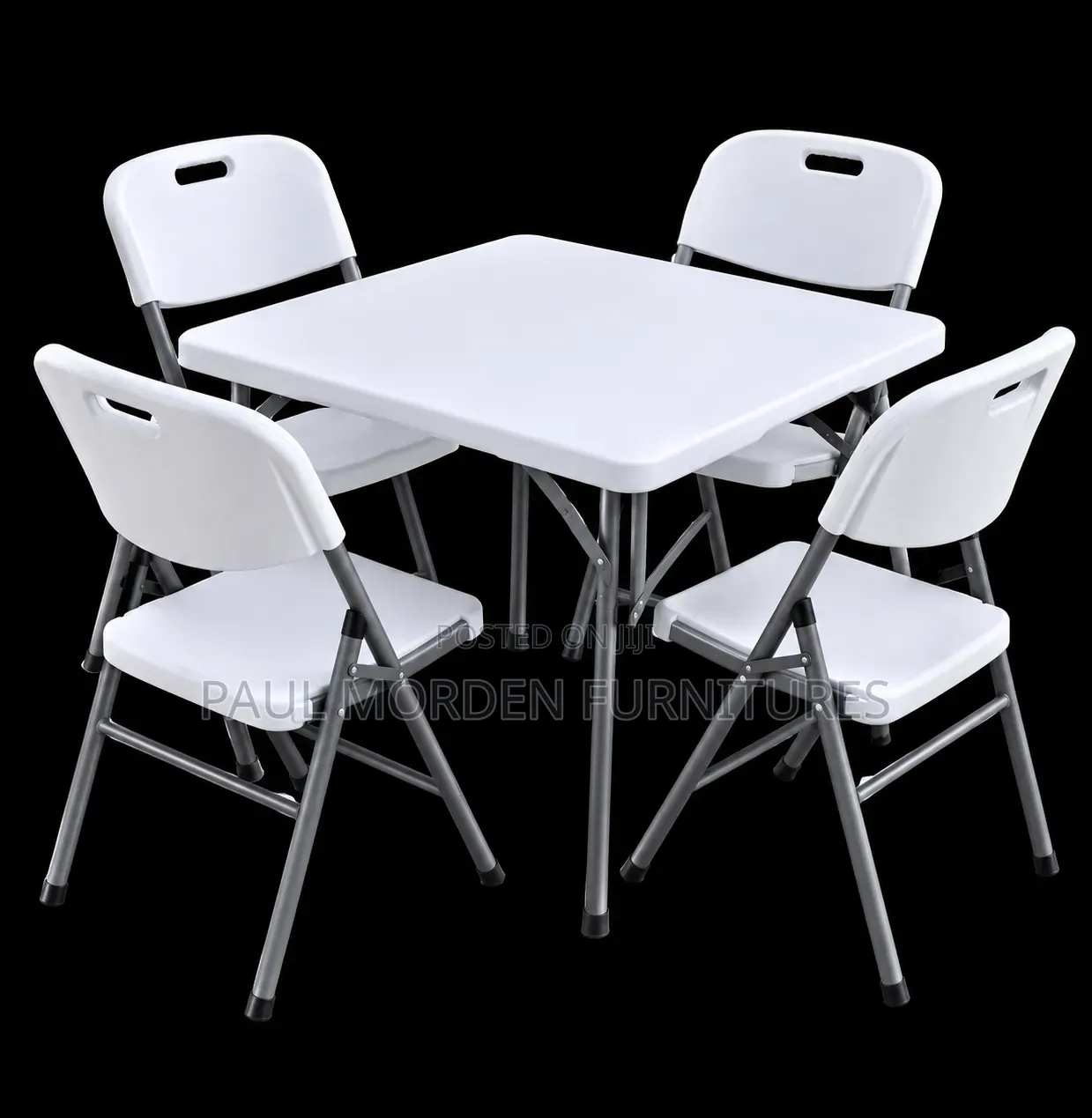 Square Foldable Table With Four Foldable Chairs