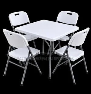 Square Foldable Table With Four Foldable Chairs