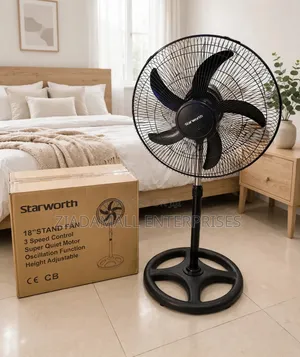 Starworth Stand Fan 18 Inch Round Base - 18" - New