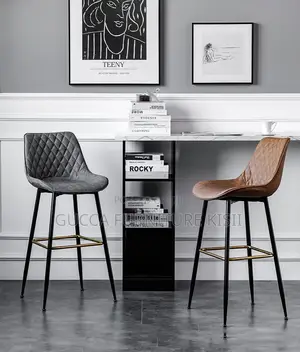 PU Leather Non-Swivel Executive Leather Barstool